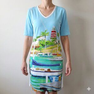 Dolcezza Simply Art Women's Tunic Dress Size M